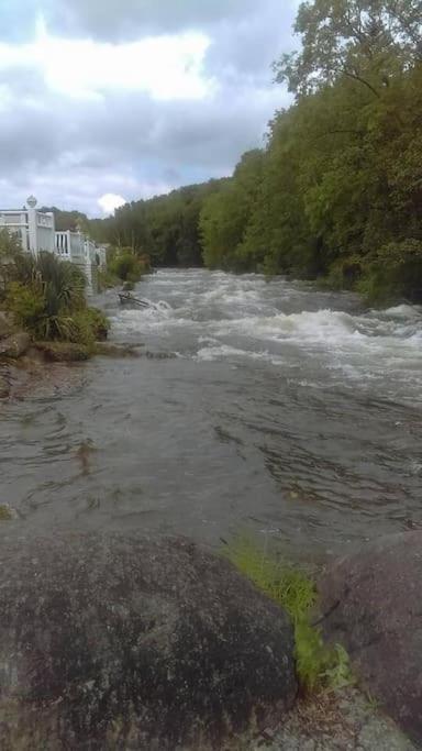 Stunning 3 Bed Riverside Cabin In Snowdonia Caeathro エクステリア 写真